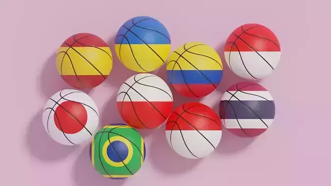 Flag Basketball Ball Collection 2