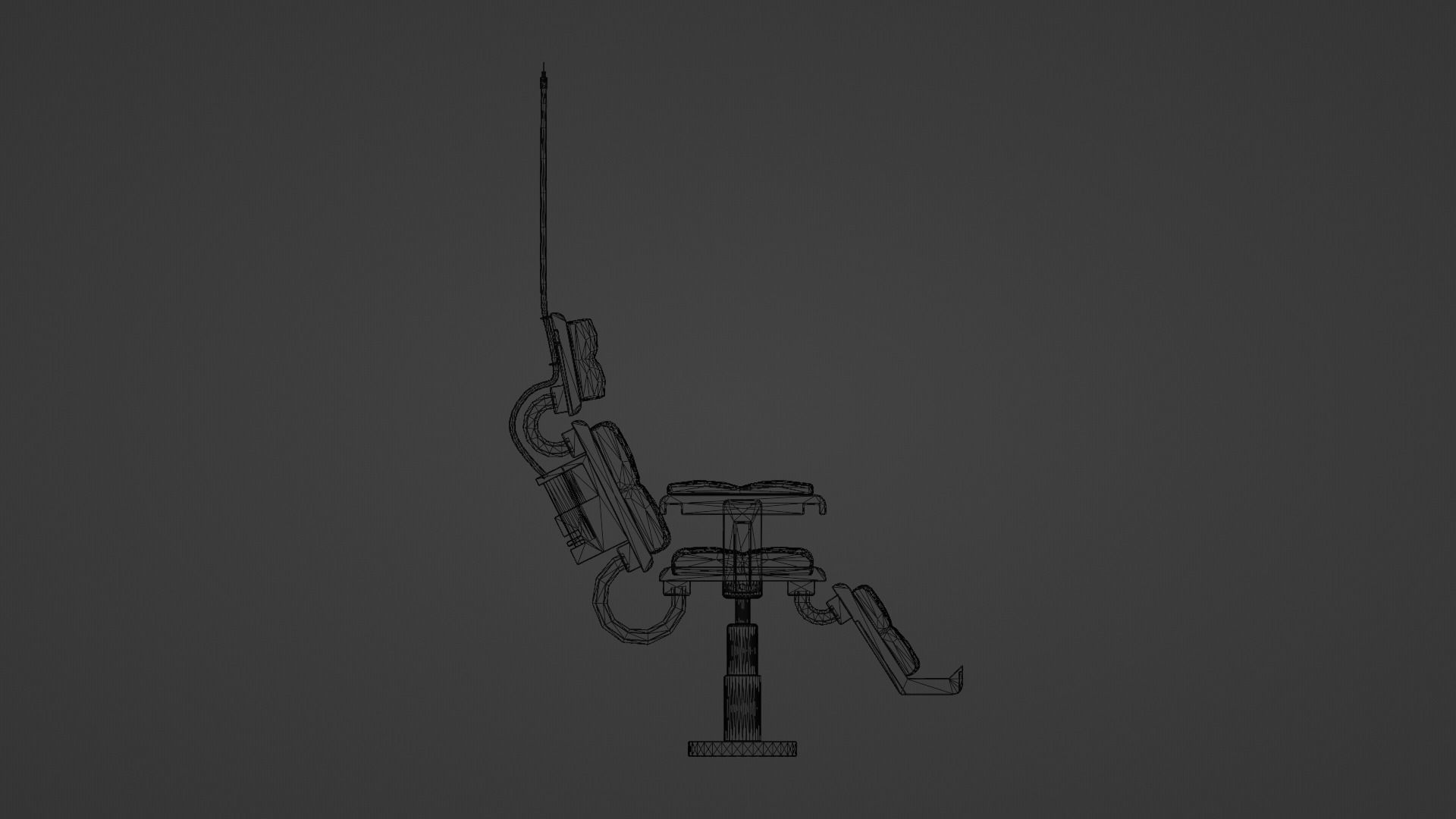 Sci-Fi Cyberpunk VR Chair Low-poly 3D model_7