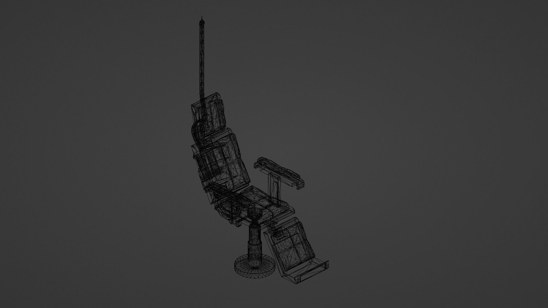 Sci-Fi Cyberpunk VR Chair Low-poly 3D model_10