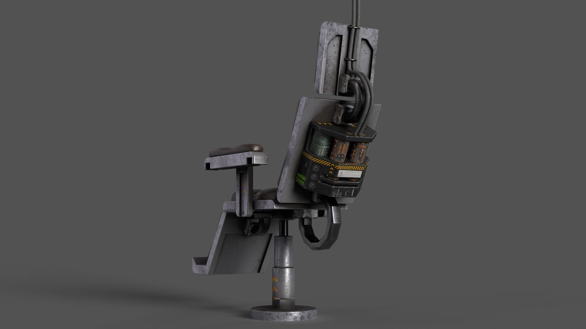 Sci-Fi Cyberpunk VR Chair Low-poly 3D model_2