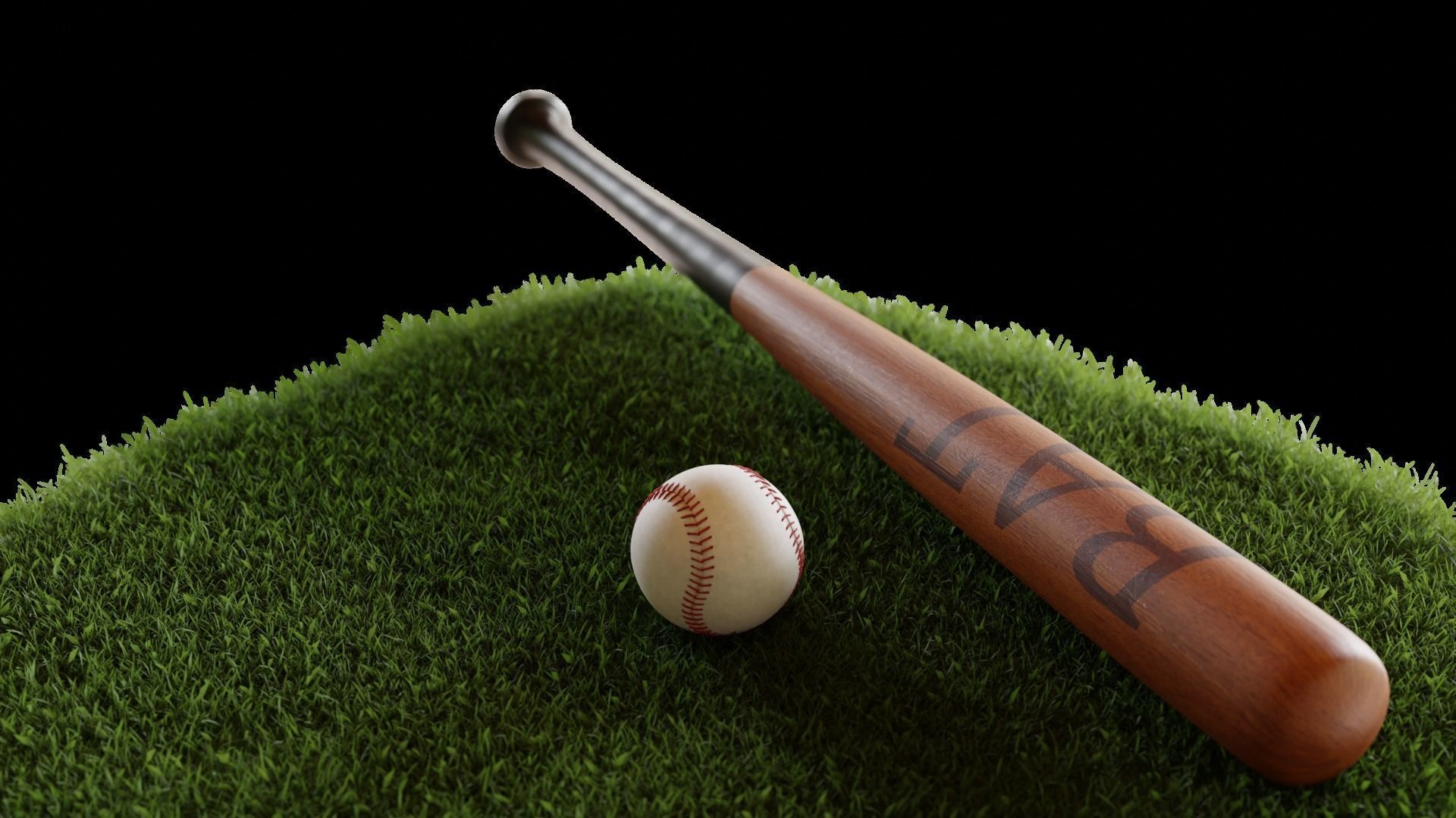 Baseball bat 3D model_1