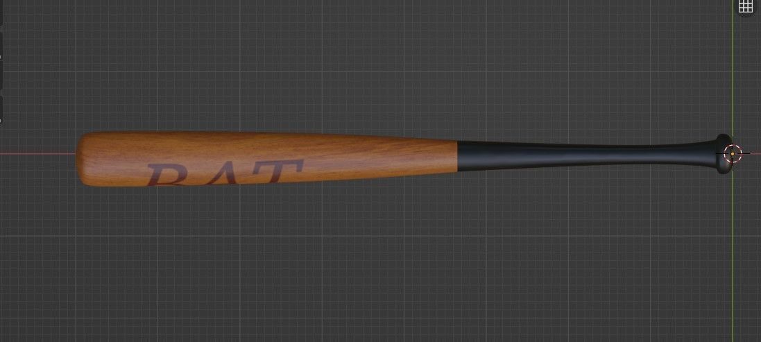 Baseball bat 3D model_2