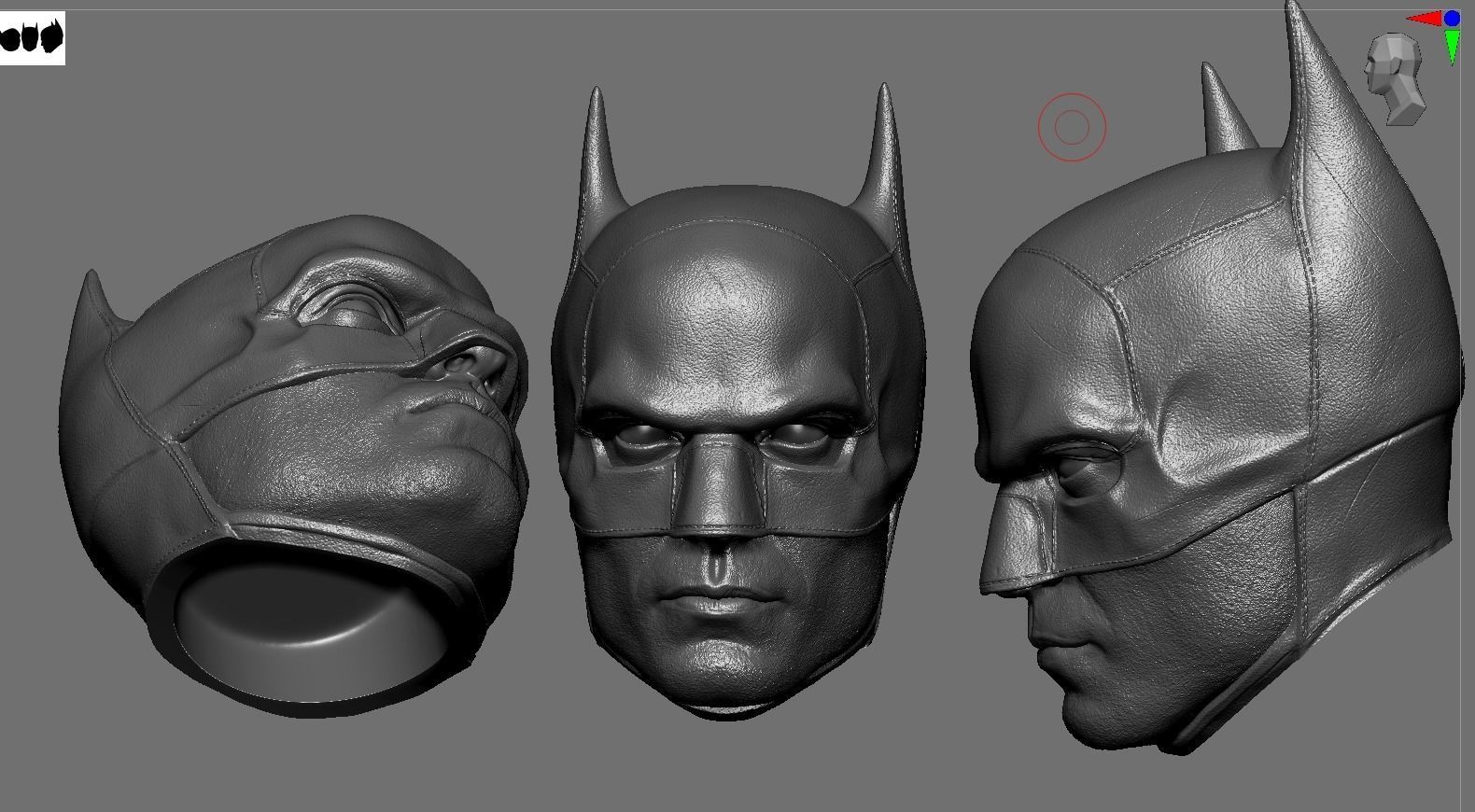 Robert Pattinson - Batman Head-Mask on 3D print model_9