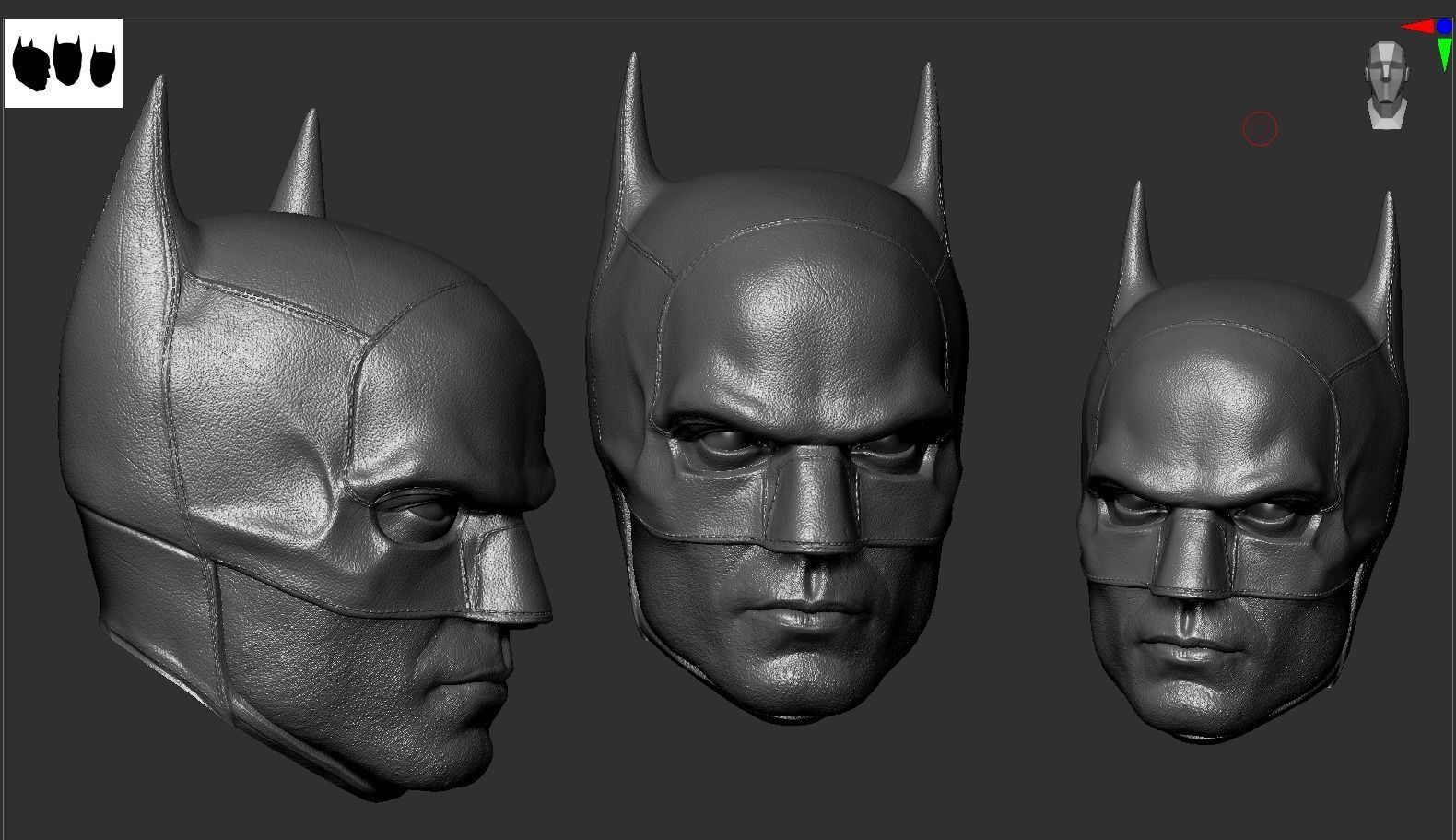 Robert Pattinson - Batman Head-Mask on 3D print model_5