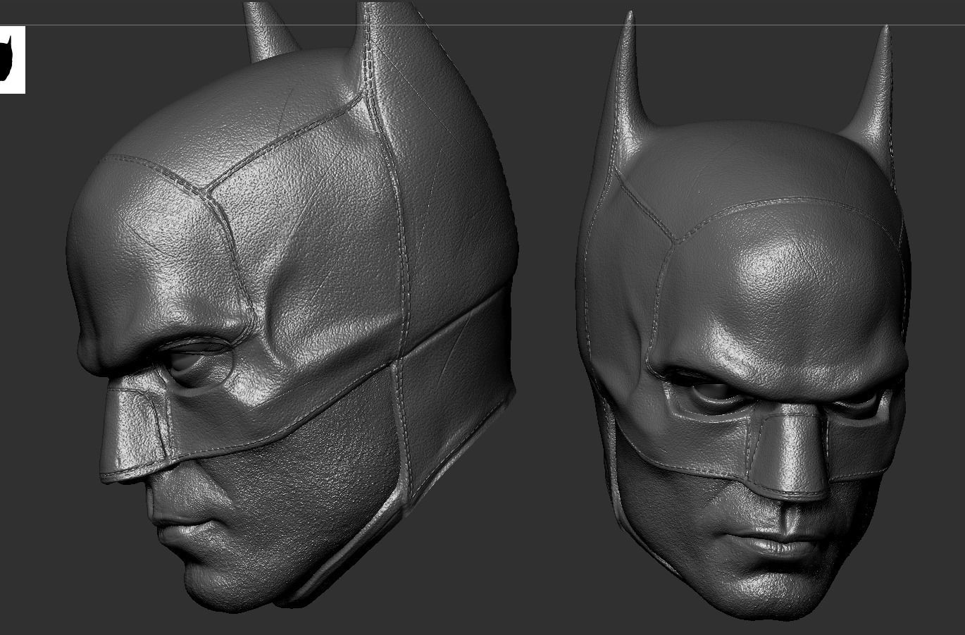 Robert Pattinson - Batman Head-Mask on 3D print model_7