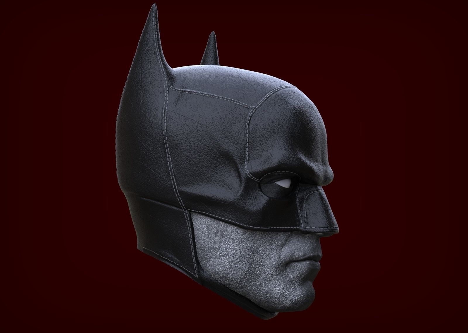Robert Pattinson - Batman Head-Mask on 3D print model_2