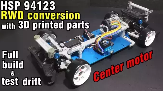 HSP 94123 RWD drift conversion kit 3D print model