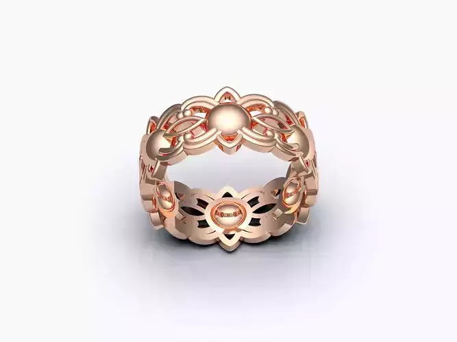 Wedding ring silver gold printable jewelry 3D model