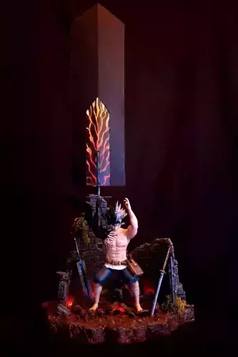 ASTA - BLACK CLOVER - BLACK DIVIDER FORM 3D print model