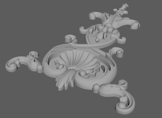 dekor ornate corbel 3D model_5
