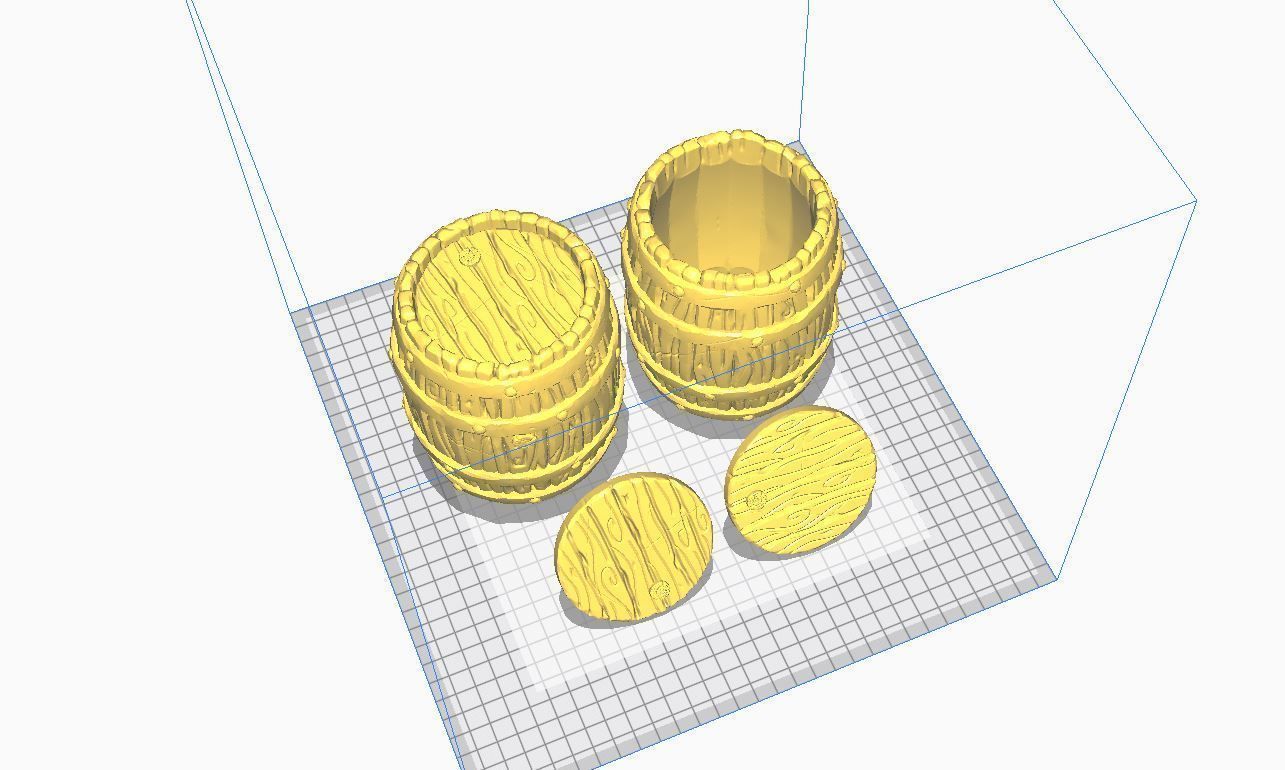 Barrel Vintage Stylized - Stand Base Miniature Figure -Mug -Vase 3D print model_17