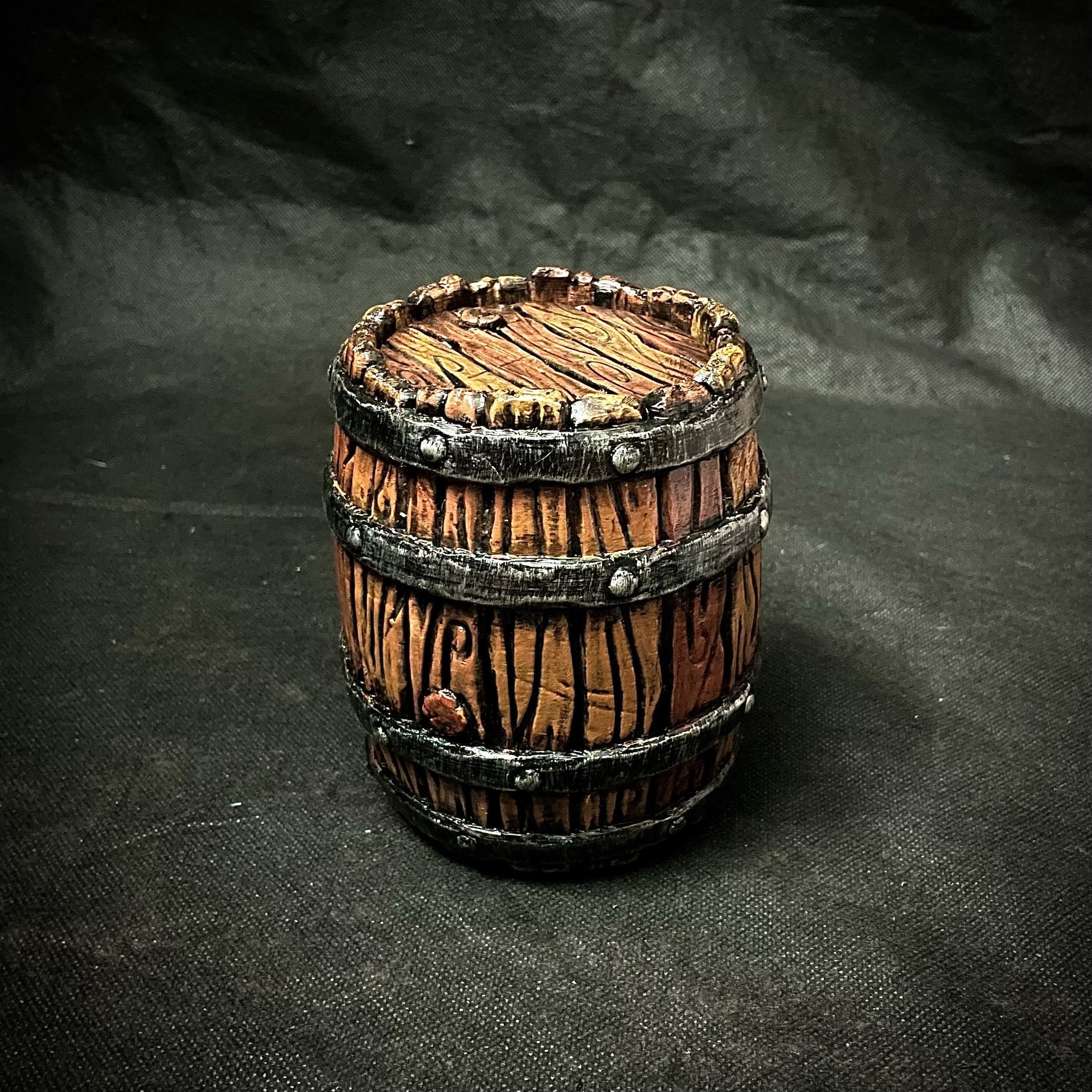 Barrel Vintage Stylized - Stand Base Miniature Figure -Mug -Vase 3D print model_4