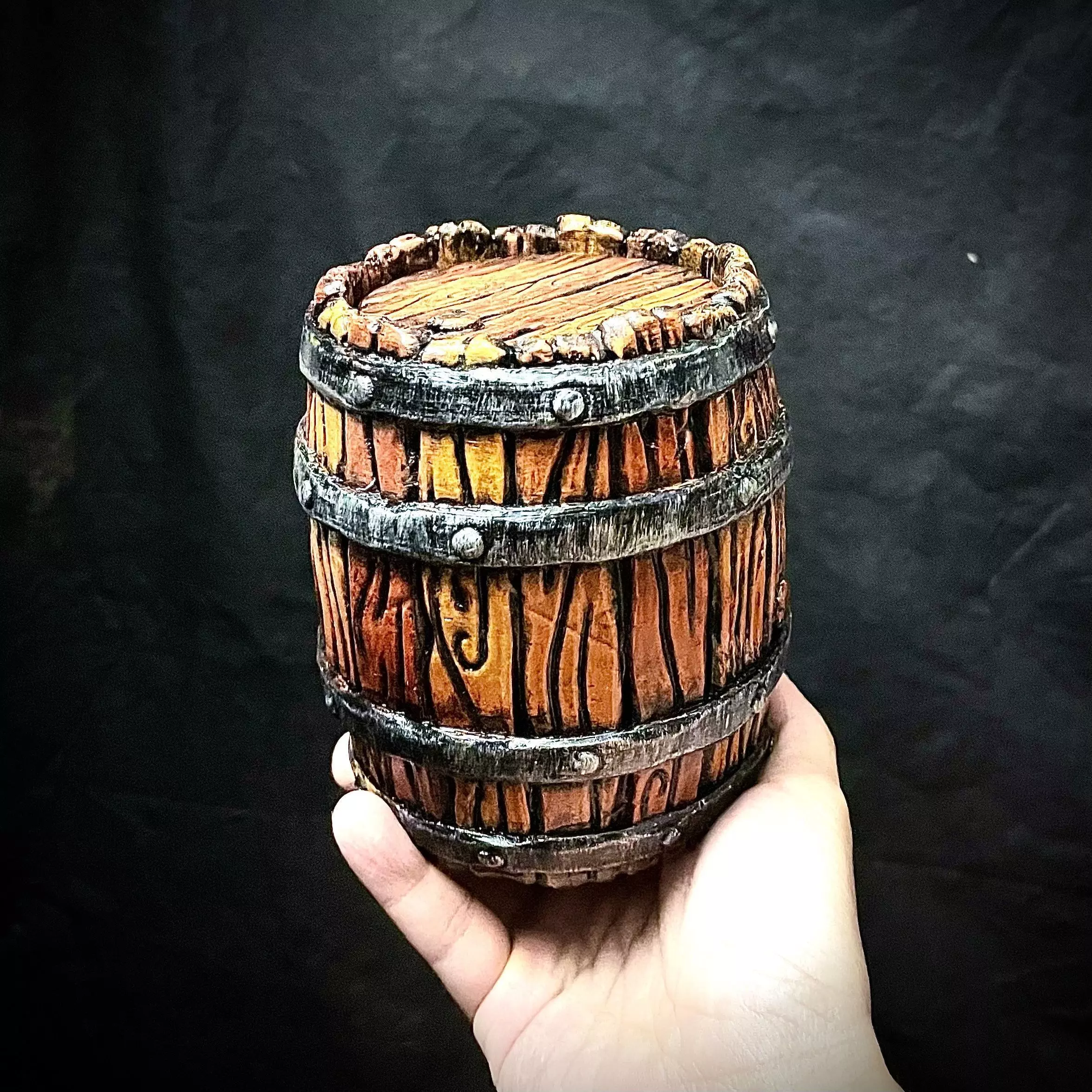 Barrel Vintage Stylized - Stand Base Miniature Figure -Mug -Vase 3D print model_0