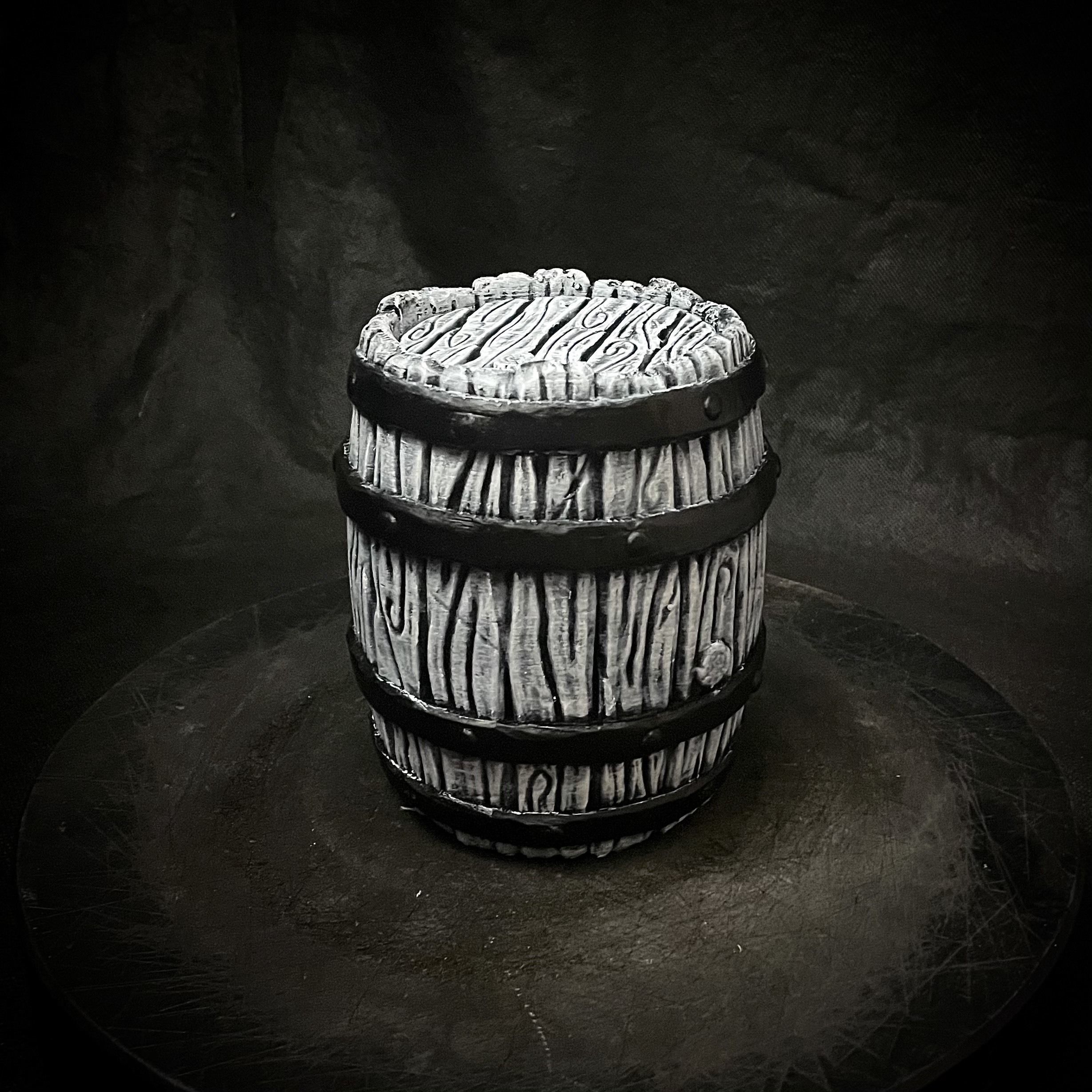 Barrel Vintage Stylized - Stand Base Miniature Figure -Mug -Vase 3D print model_21