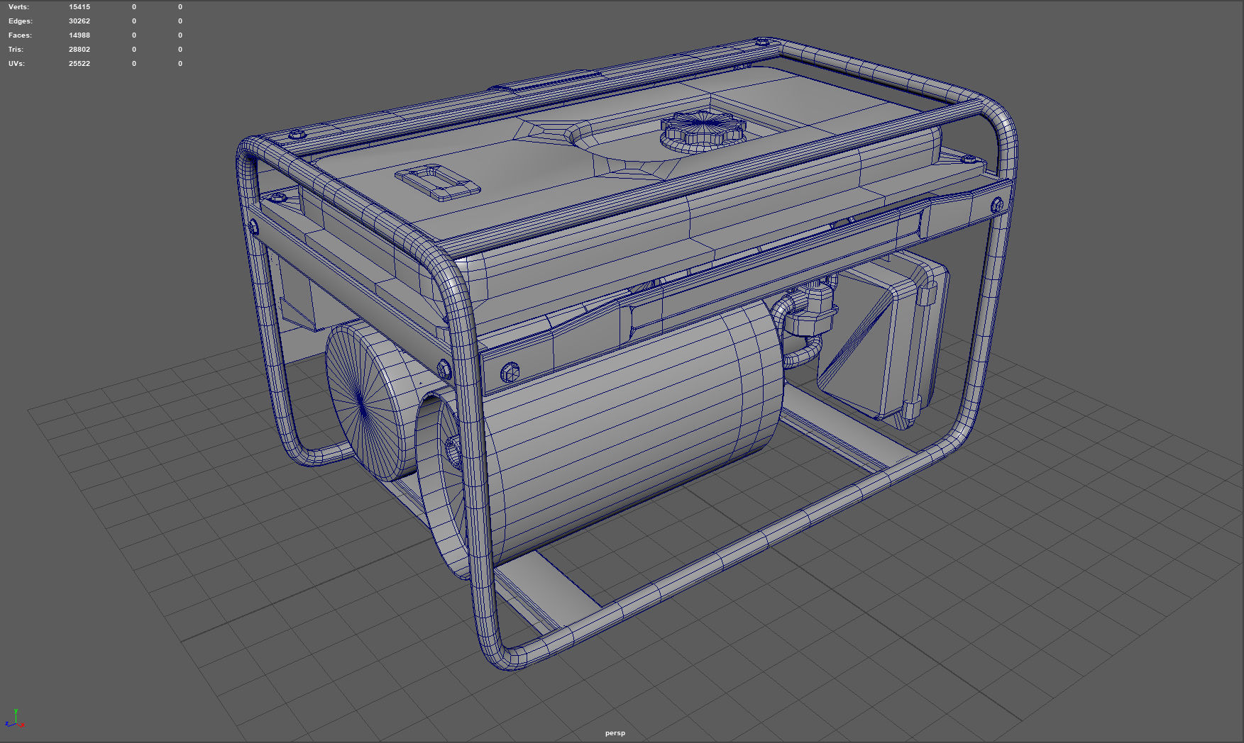 Electric Generator Low-poly 3D model_10