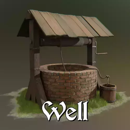 Water Well Low-poly 3D model