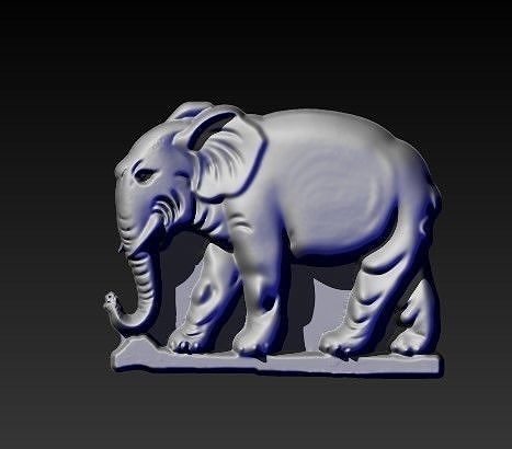 Realistic Elephant Hi-Rez with realistic skin 3D model 3D print model