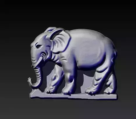 Realistic Elephant Hi-Rez with realistic skin 3D model 3D print model