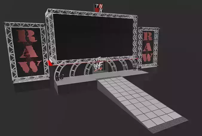 WWF RAW 2000 Stage 3D print model