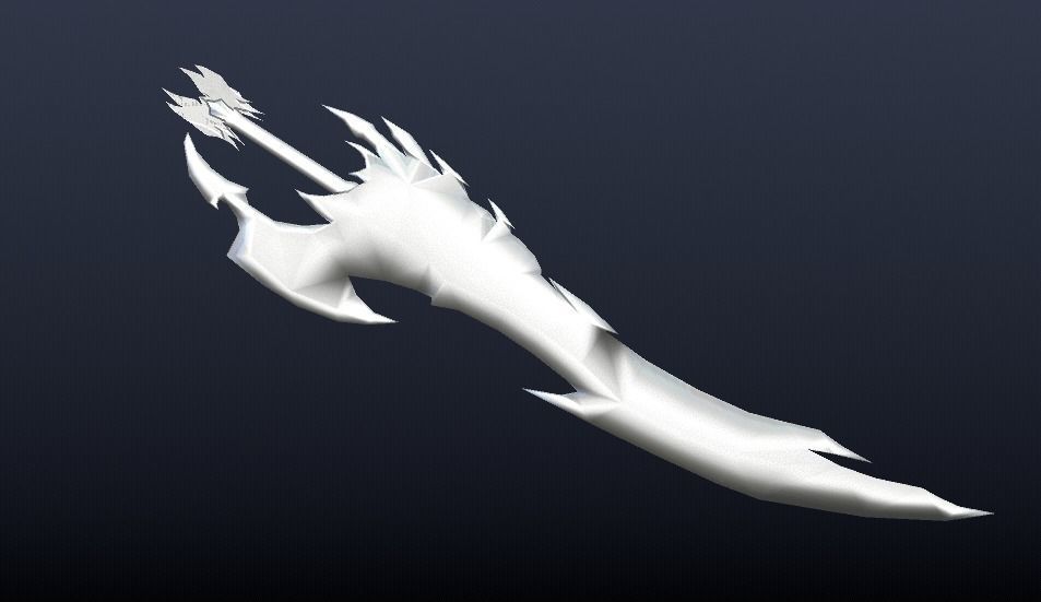 Futuristic Sword Low-poly 3D model_10