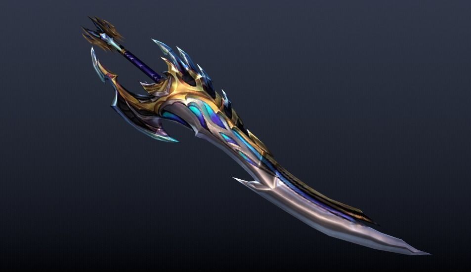 Futuristic Sword Low-poly 3D model_9