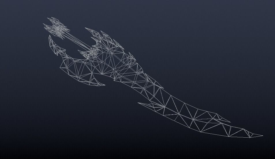 Futuristic Sword Low-poly 3D model_11