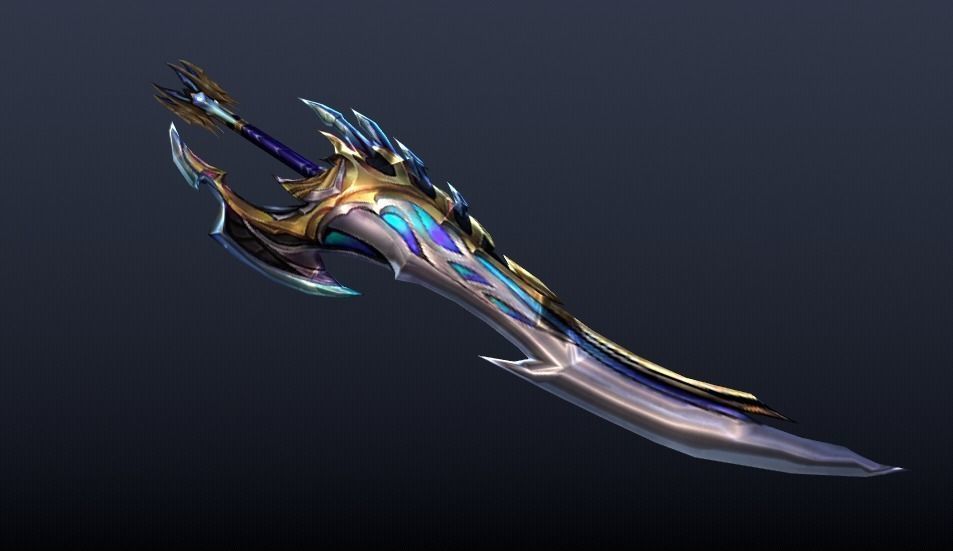 Futuristic Sword Low-poly 3D model_12