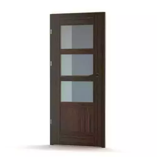 Dark Wooden Door With Glass
