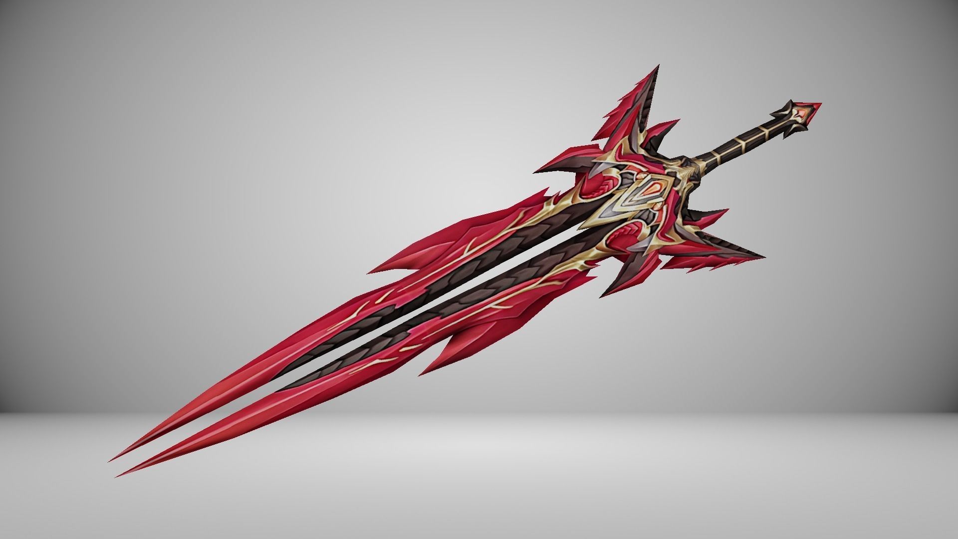 Futuristic Sword Low-poly 3D model_4
