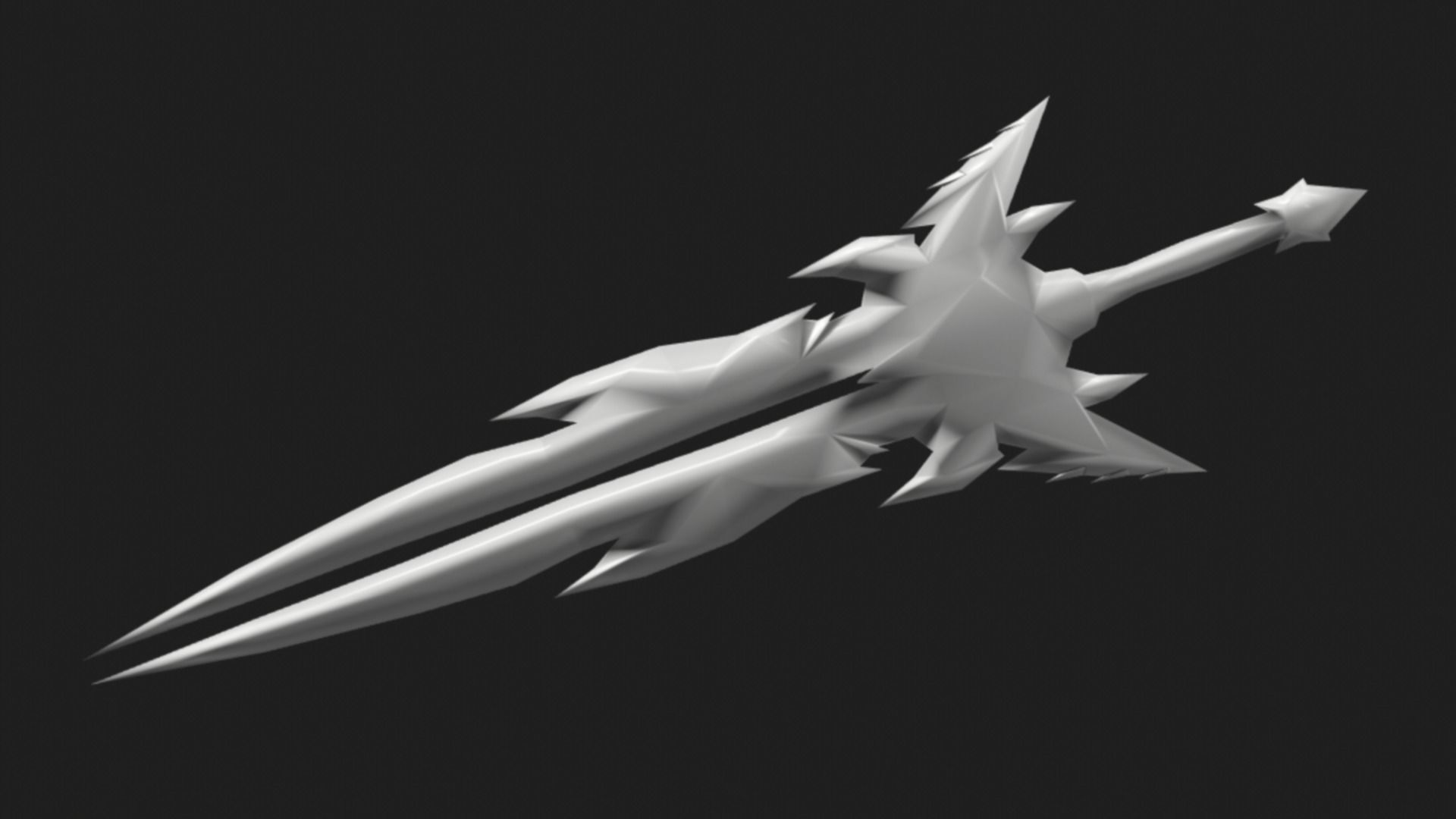 Futuristic Sword Low-poly 3D model_14