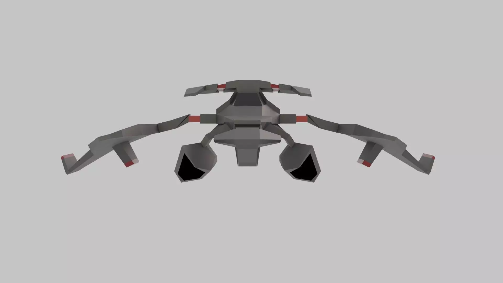 space ship low poly game ready Low-poly 3D model