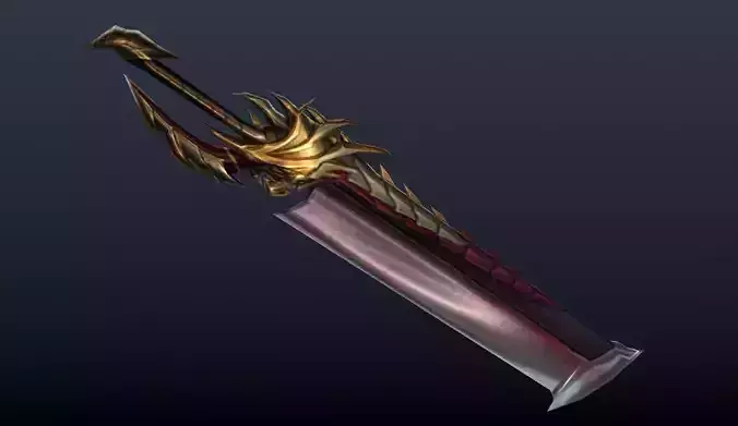 Futuristic Sword Low-poly 3D model