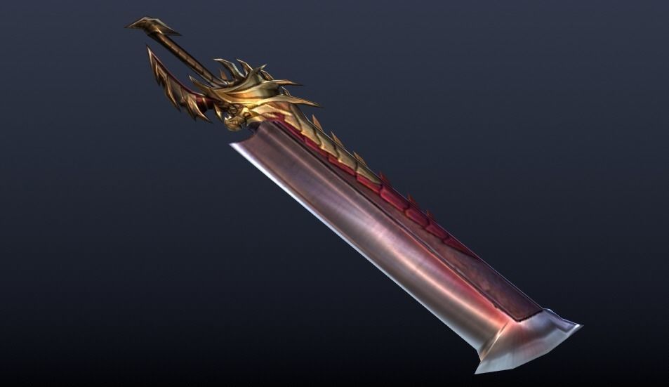 Futuristic Sword Low-poly 3D model_8