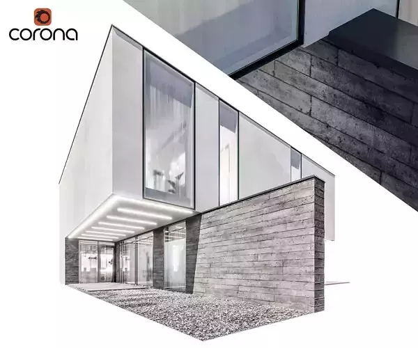 Modern house 12 - night 3D model