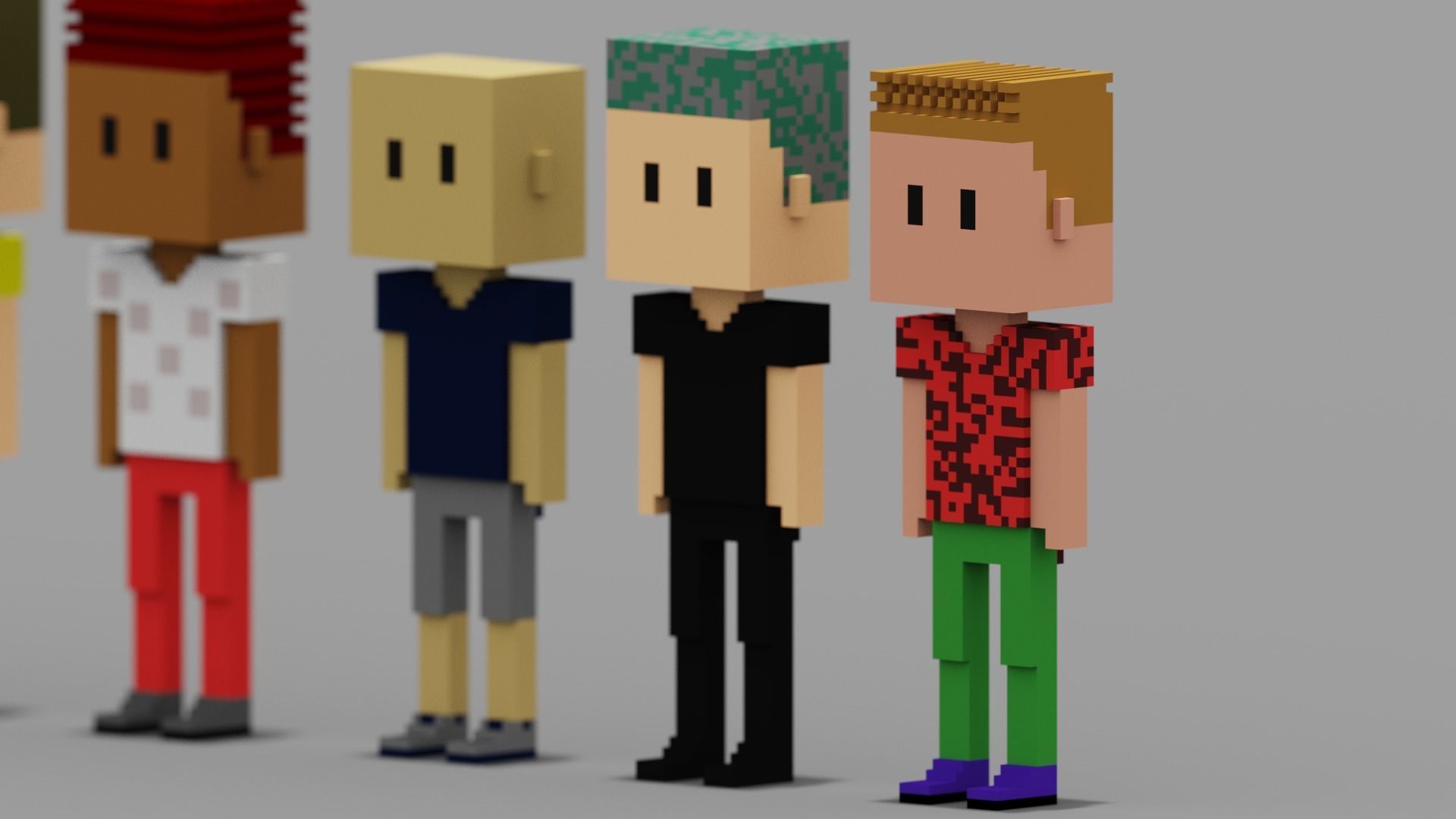NFT Voxel Characters Low-poly 3D model_3