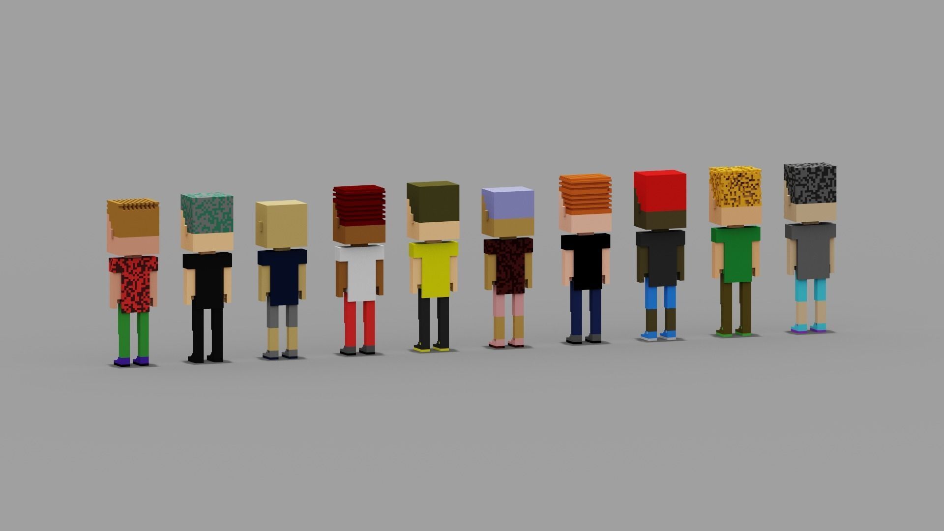NFT Voxel Characters Low-poly 3D model_19