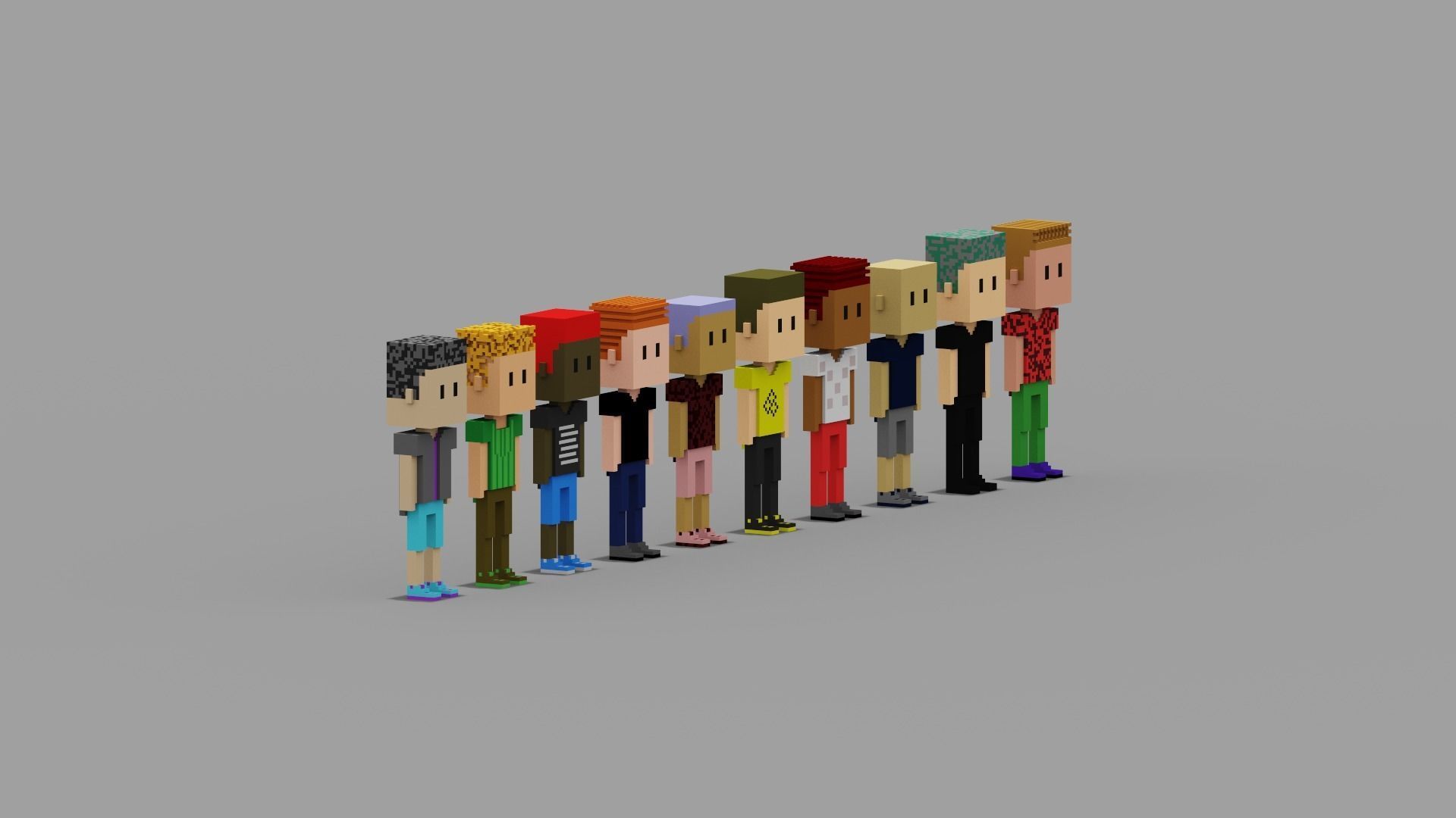 NFT Voxel Characters Low-poly 3D model_23