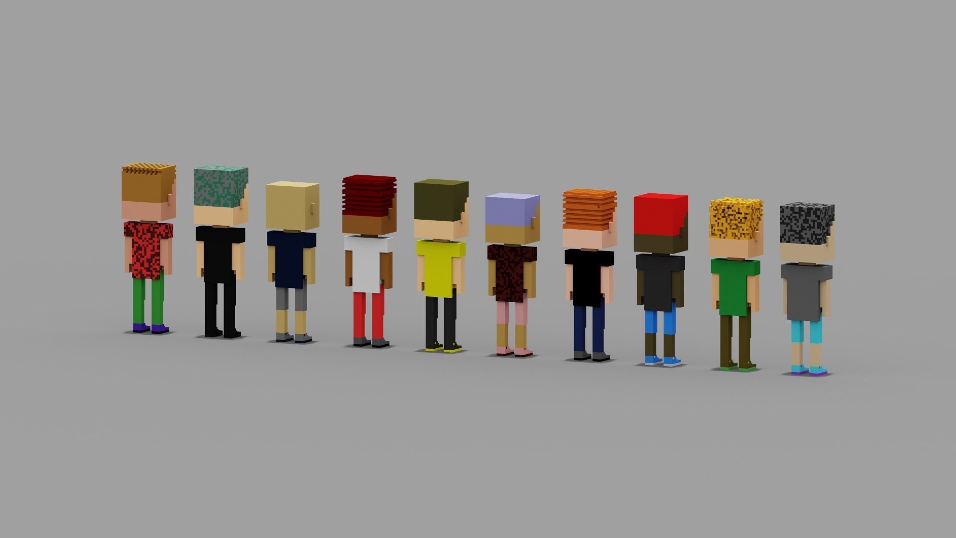 NFT Voxel Characters Low-poly 3D model_17