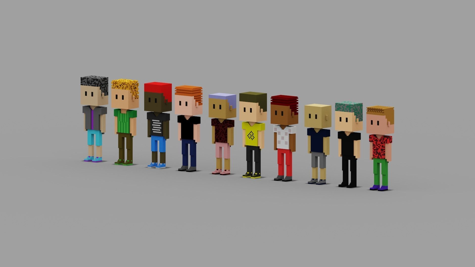 NFT Voxel Characters Low-poly 3D model_12