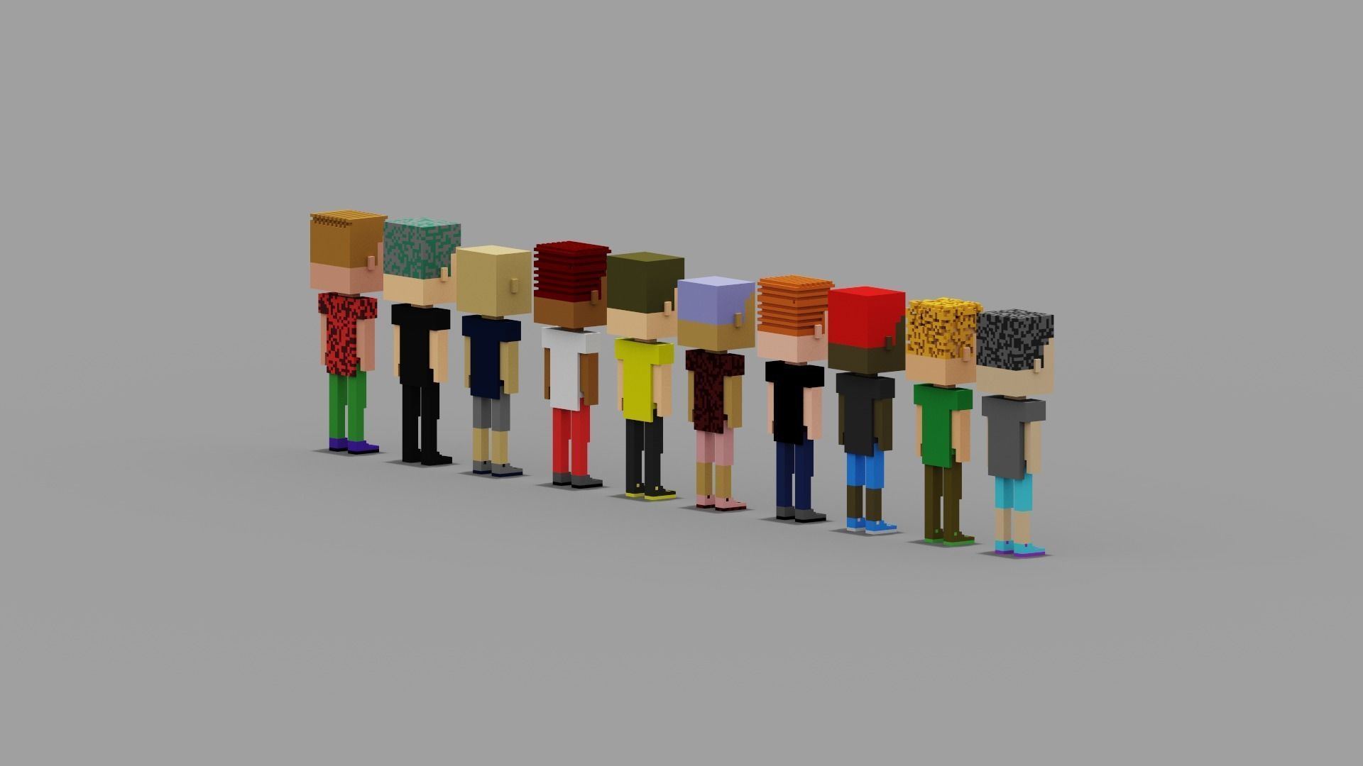 NFT Voxel Characters Low-poly 3D model_21