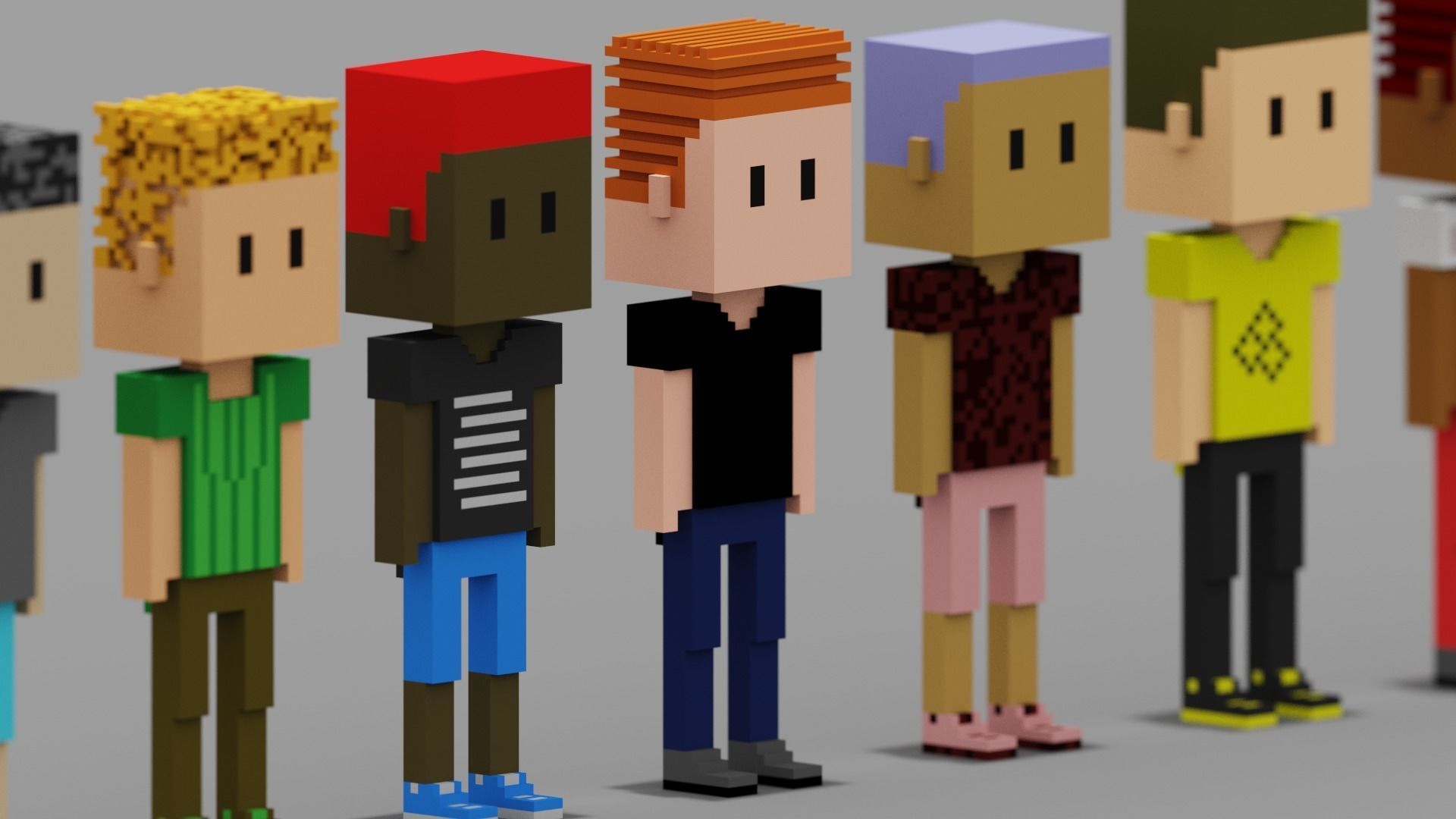 NFT Voxel Characters Low-poly 3D model_2