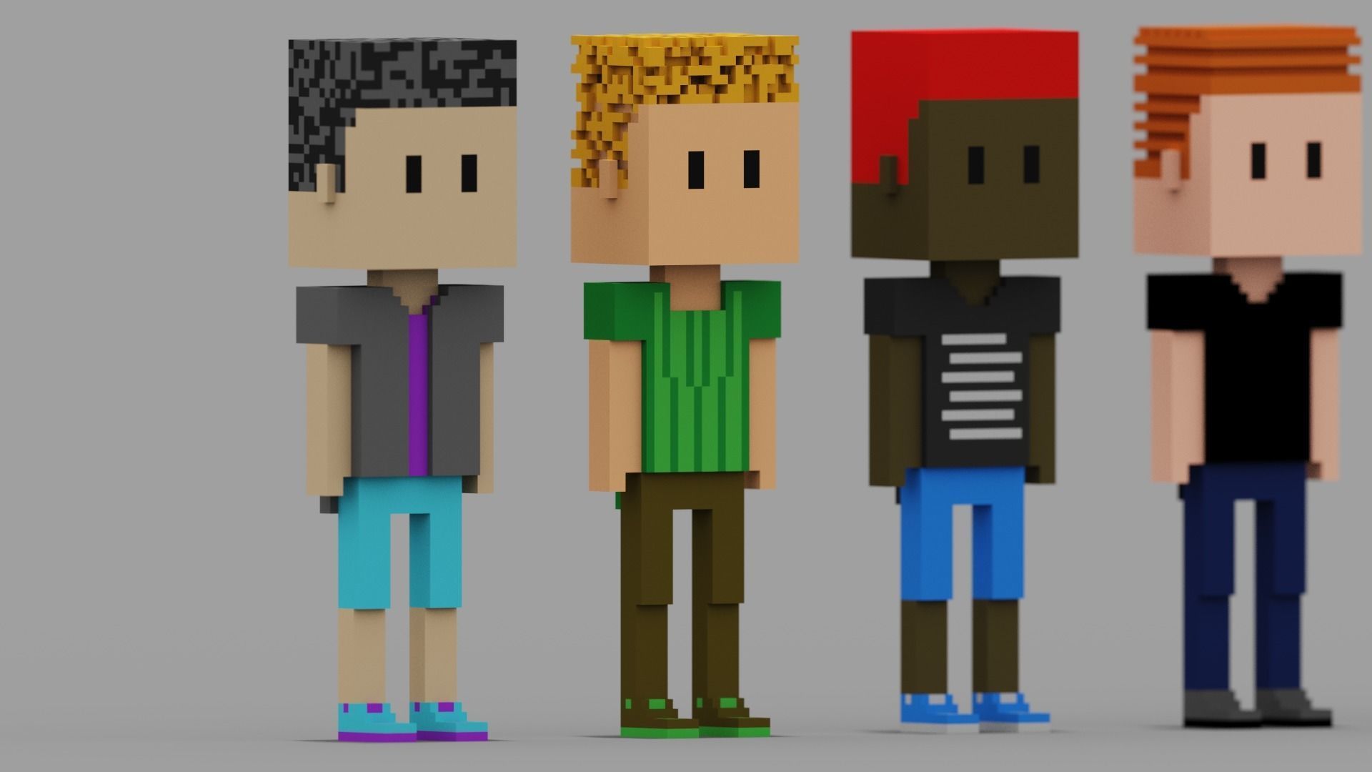 NFT Voxel Characters Low-poly 3D model_4