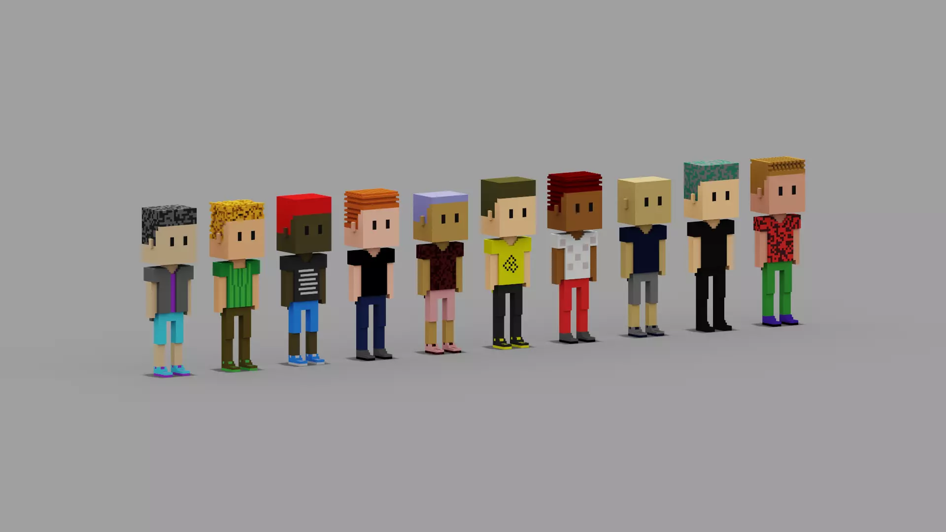 NFT Voxel Characters Low-poly 3D model_0