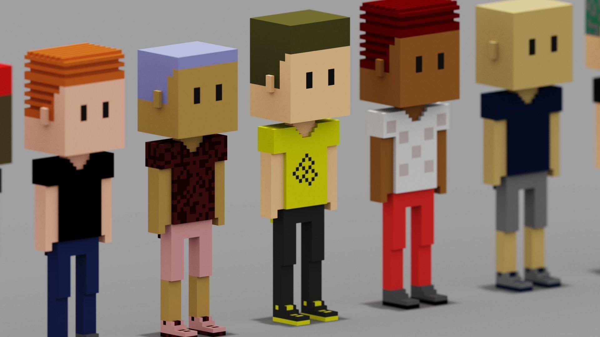 NFT Voxel Characters Low-poly 3D model_1
