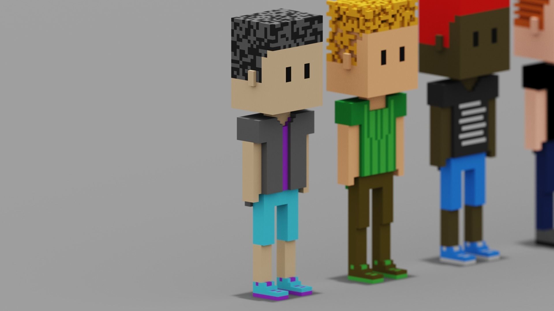 NFT Voxel Characters Low-poly 3D model_5
