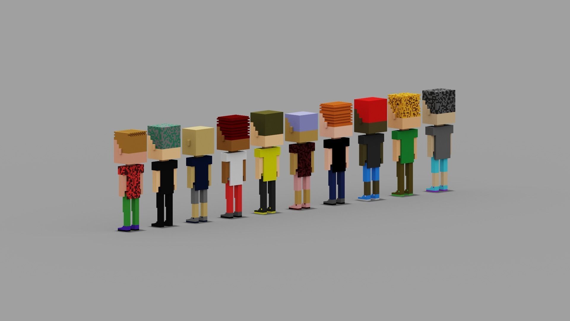 NFT Voxel Characters Low-poly 3D model_16