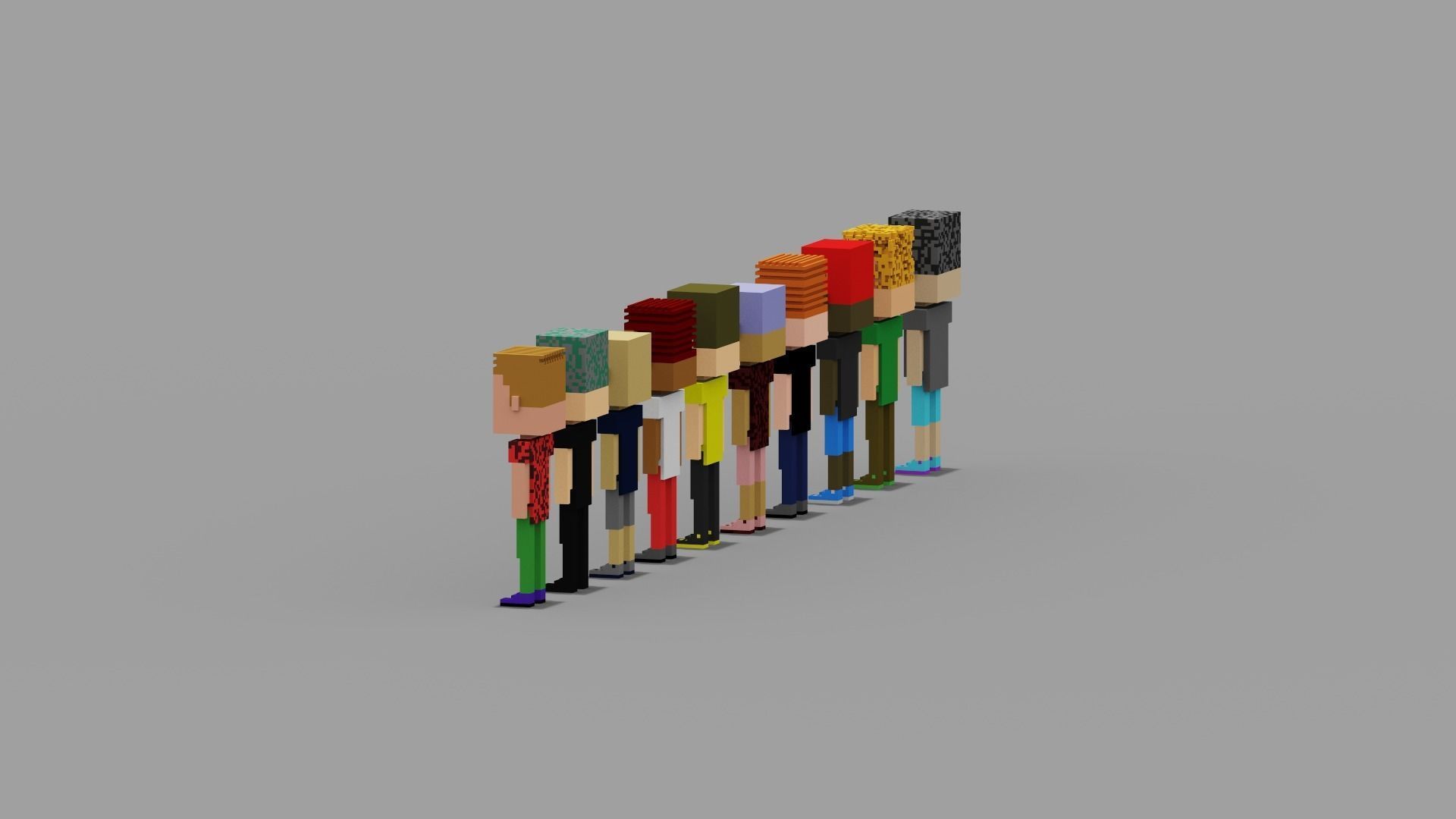 NFT Voxel Characters Low-poly 3D model_15