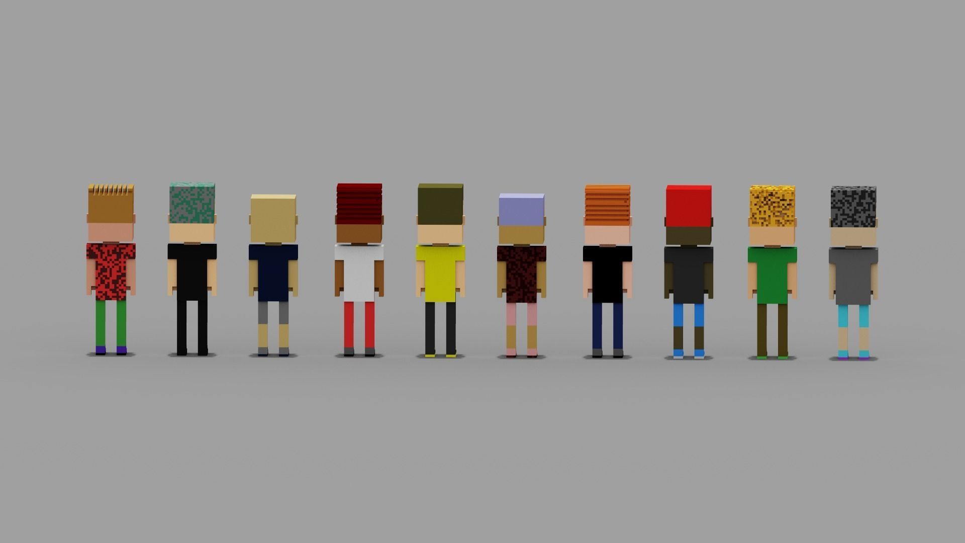 NFT Voxel Characters Low-poly 3D model_18