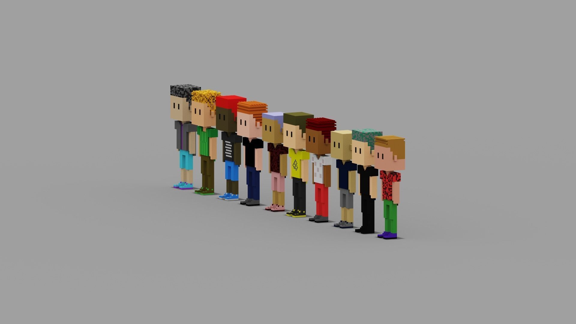 NFT Voxel Characters Low-poly 3D model_13
