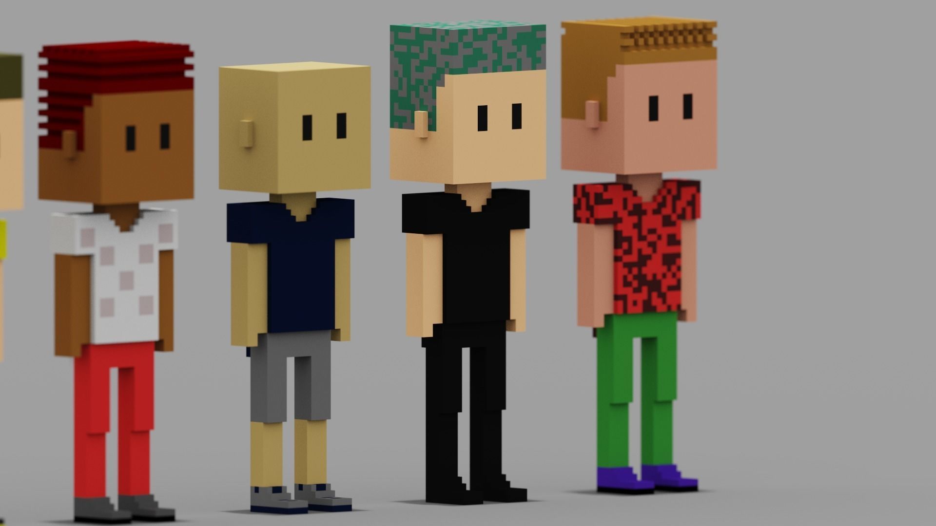 NFT Voxel Characters Low-poly 3D model_6